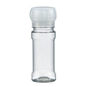 100ml PET Dumbell bottle with Elegant PP 38 mm Grinder Clear