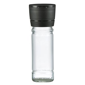 Glass Original Bottle 100ml with Eco Gourmet Special Adjustable Black 41mm Grinder_in pull-up position